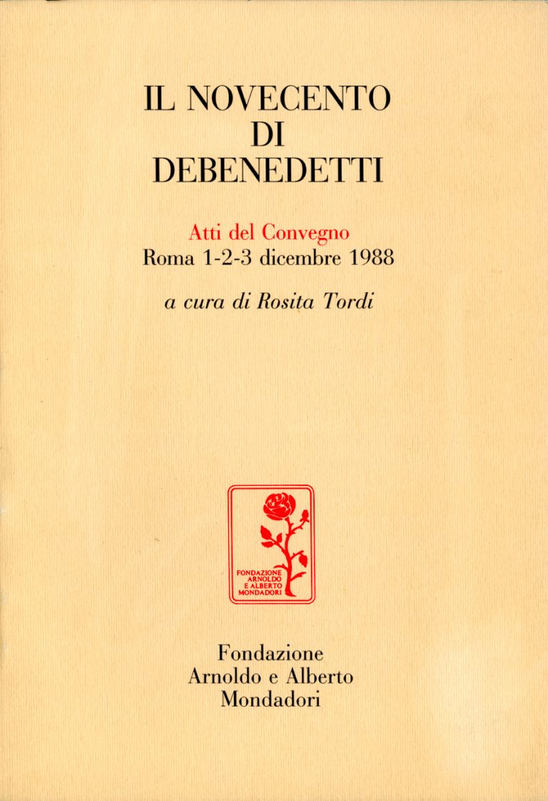 Il Novecento di Debenedetti copertina