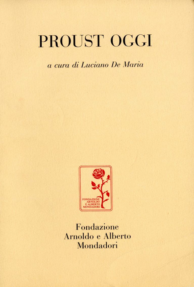 Proust oggi copertina