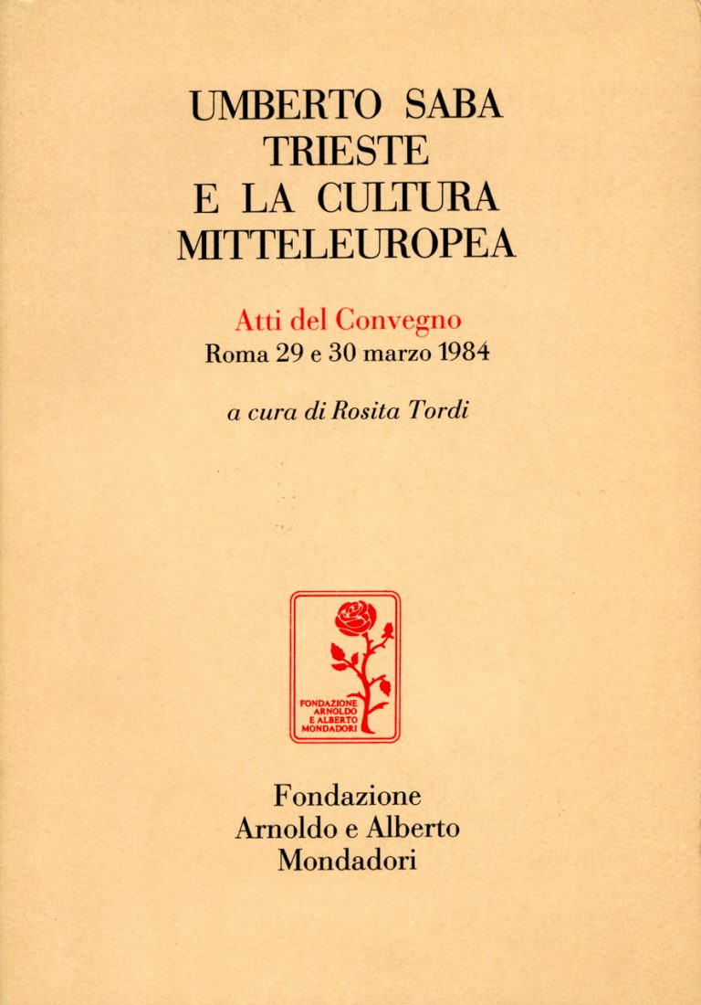 Umberto Saba, Trieste e la cultura mitteleuropea copertina