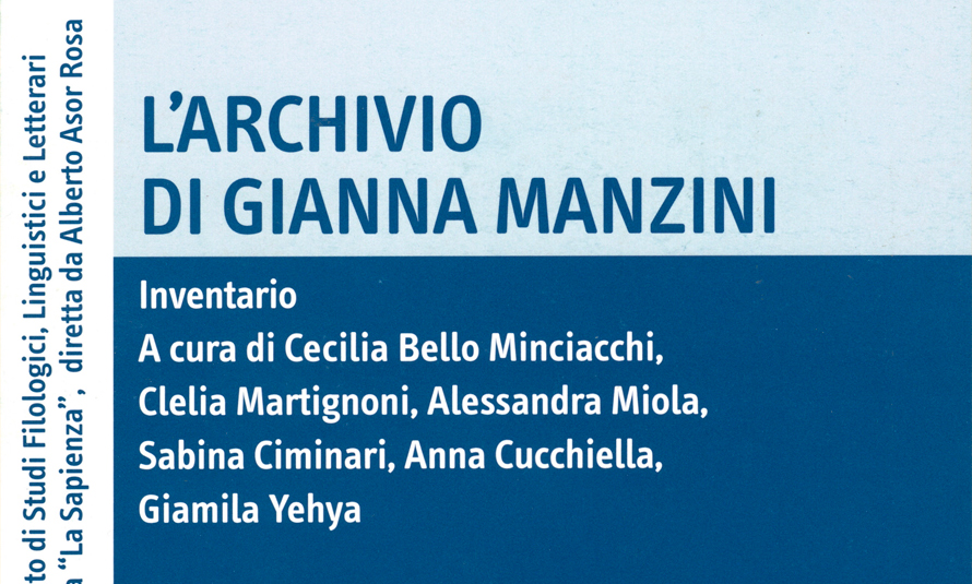 L'archivio di Gianna Manzini. Inventario
