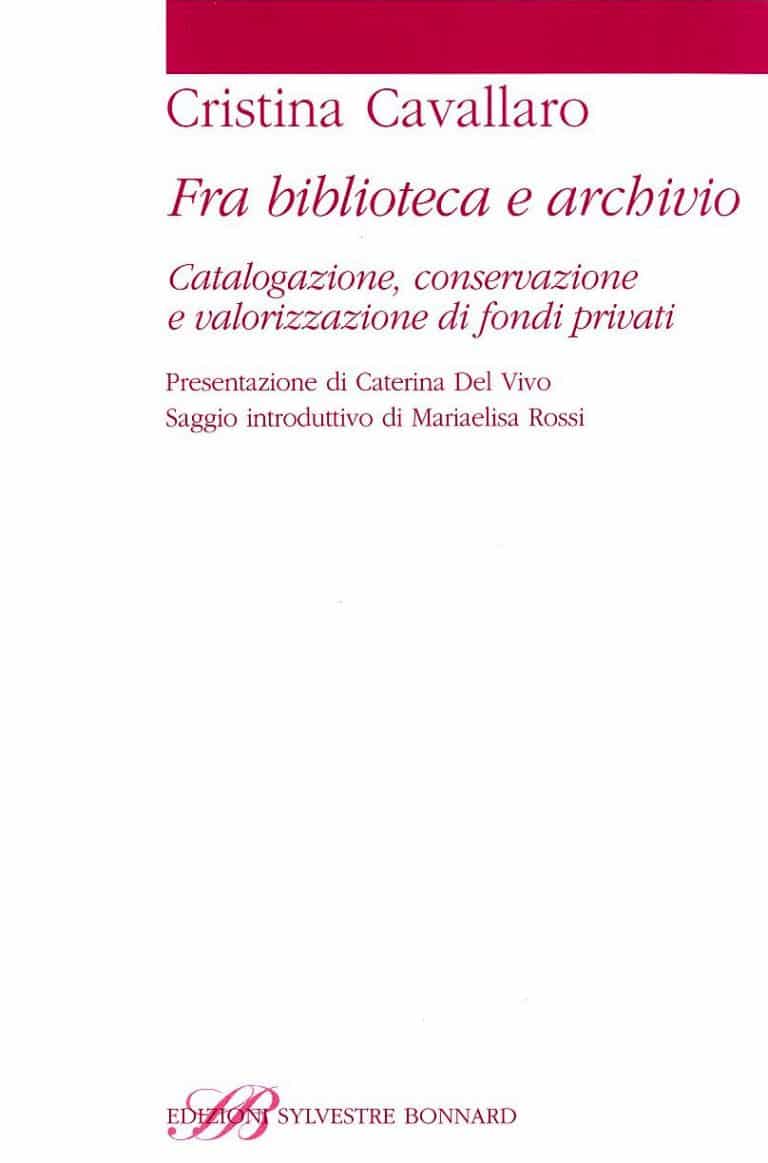 Fra biblioteca e archivio copertina