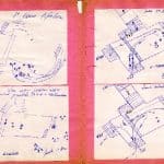 Schema dei movimenti di scena per l’opera "Assassinio nella cattedrale" di T.S. Eliot 1953