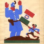Angoletta, tavola per la copertina di Yambo, Il piccolo fante di Santa Gorizia, 1935