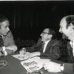 Joel Davis, editore della “Ellery Queen’s Mistery Magazine”, con Tedeschi e Orsi.